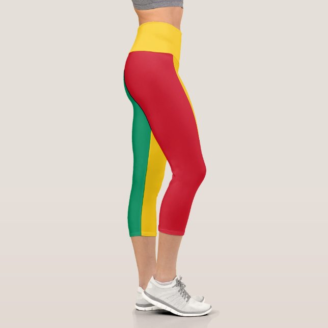 Guinea Flag Capri Leggings (Right)