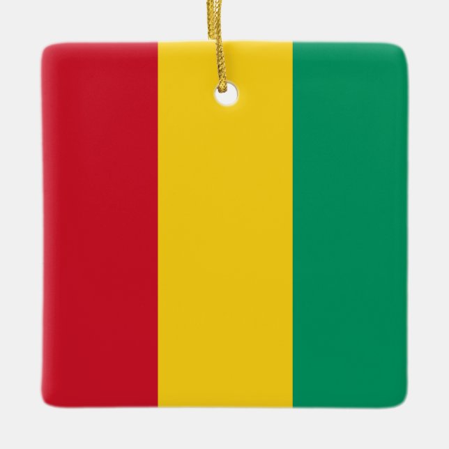 Guinea Flag  Ceramic Ornament (Front)