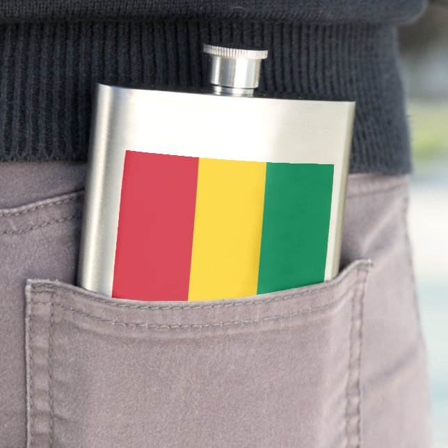Guinea flag hip flask (In Situ)