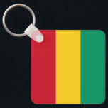Guinea Flag Key Ring<br><div class="desc">Patriotic flag of Guinea.</div>