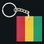 Guinea Flag Key Ring<br><div class="desc">Patriotic flag of Guinea.</div>