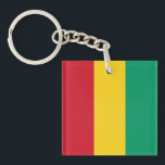 Guinea Flag Key Ring<br><div class="desc">Patriotic flag of Guinea.</div>