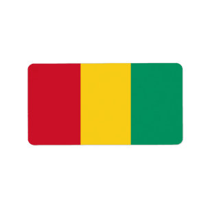 Guinea flag label