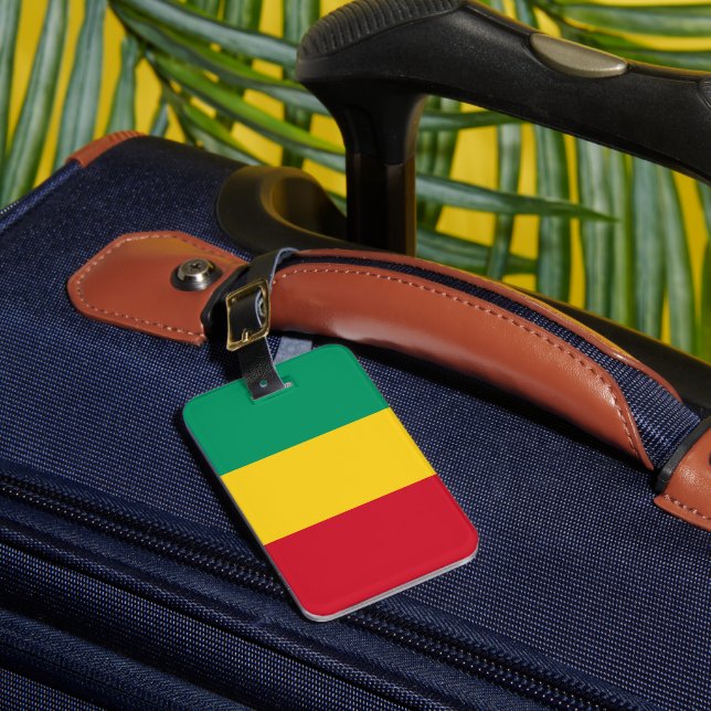 Guinea flag luggage tag (Front Insitu 1)