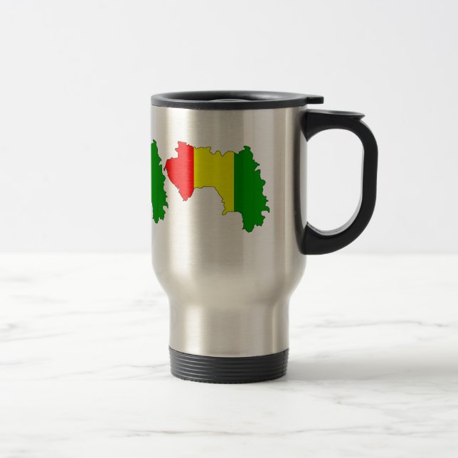 Guinea Flag Map full size Travel Mug (Right)