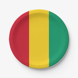 Guinea Flag Paper Plate