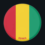 Guinea Flag Patriotic Magnet<br><div class="desc">Guinea Flag Patriotic Magnet with the Guinea flag printed all over the magnet. Country name in subtly integrated in the design on the bottom. Text is fully customisable using "Customise it!" feature. This beautiful Guinea Magnet is the stylish gift for any occasion. © 2021 CoutriesOfTheWorld</div>
