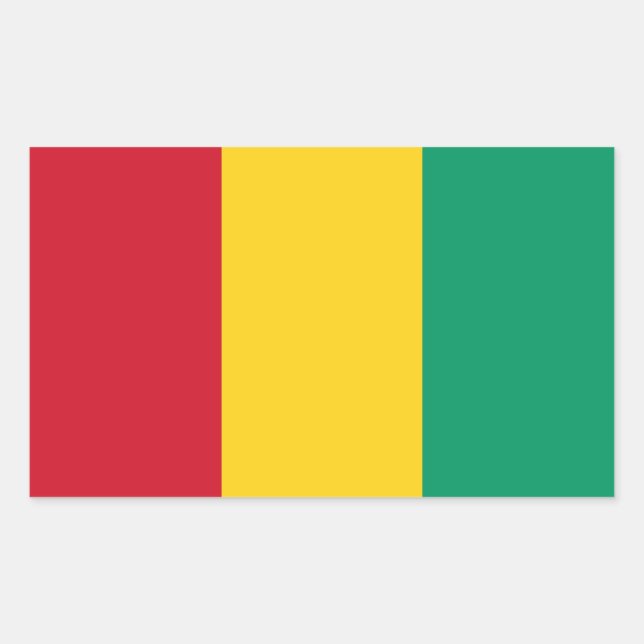 Guinea Flag Rectangular Sticker (Front)