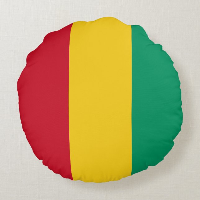 Guinea flag round cushion (Back)