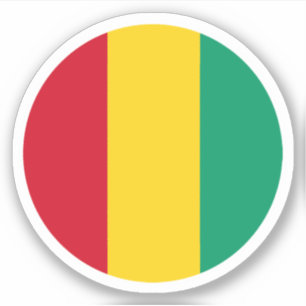 Guinea Flag Round Sticker