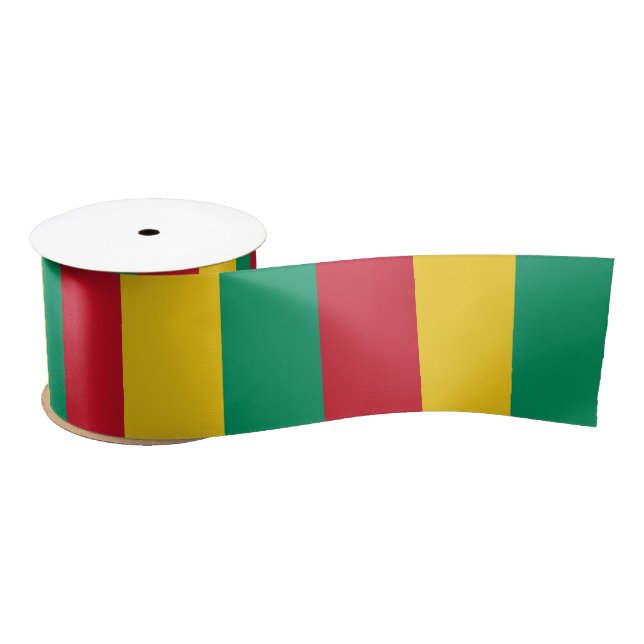 Guinea Flag Satin Ribbon (Spool)