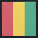 Guinea Flag Stone Coaster<br><div class="desc">Patriotic flag of Guinea.</div>