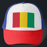 Guinea Flag Trucker Hat<br><div class="desc">The Guinean flag is a vertical tricolour. The used colours in the flag are red,  green,  yellow. The proportion of the Guinean flag is 2:3. The Flag of Guinea was adopted in 1958.</div>
