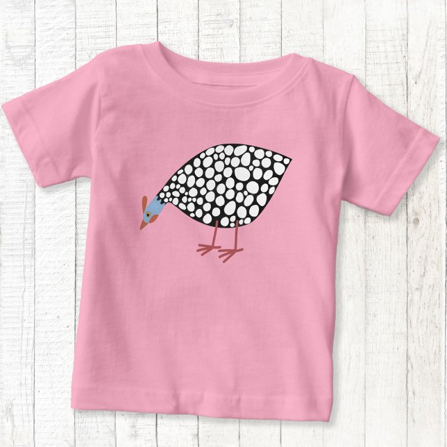 Guinea Fowl Baby T-Shirt (Guinea Fowl fun farm bird t-shirt)