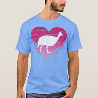 Guinea Fowl Bird Lover Vintage Heart Guinea Fowl V T-Shirt