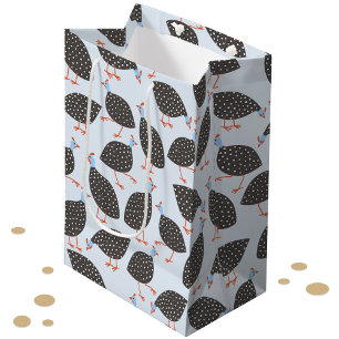 Guinea Fowl Bird Pattern Medium Gift Bag