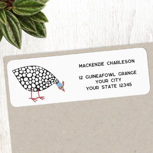 Guinea Fowl Bird Return Address