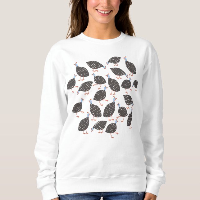 Guinea Fowl Birds Sweatshirt (Front)