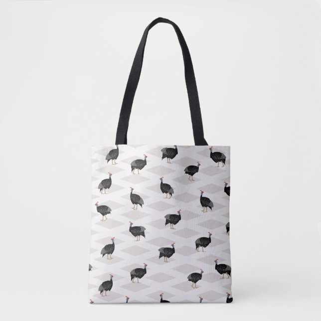 Guinea fowl birds tote bag (Front)