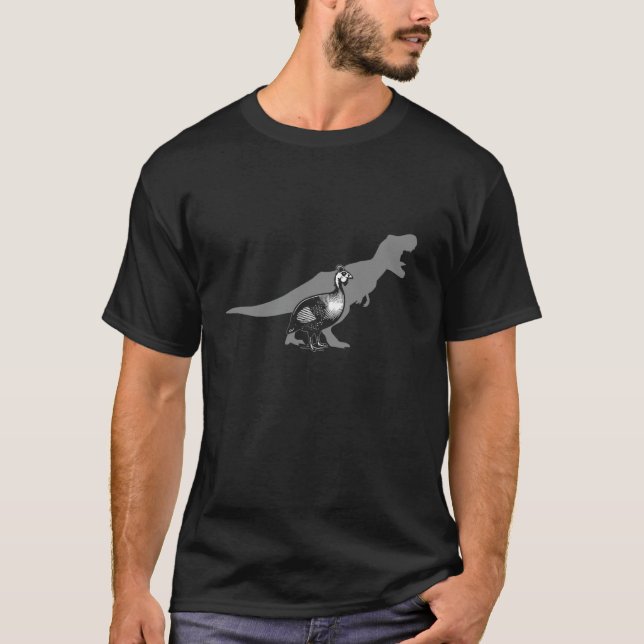 Guinea Fowl Dinosaur Dino Evolution T-Shirt (Front)
