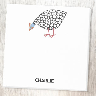 Guinea Fowl Fun Personalised Post-it Notes