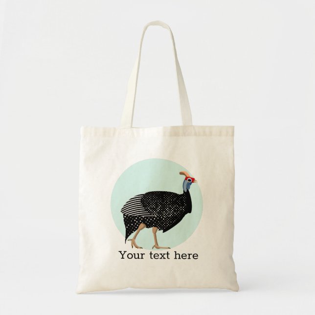 Guinea fowl illustration tote bag (Front)