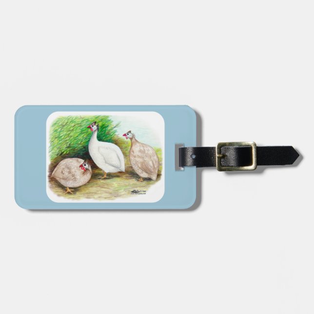 Guinea Fowl Outside Luggage Tag (Front Horizontal)