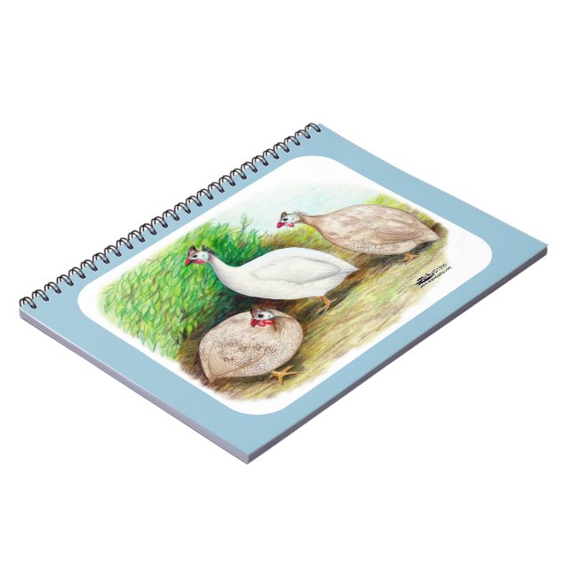 Guinea Fowl Outside Notebook (Left Side)