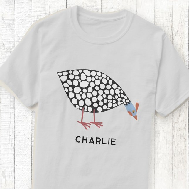 Guinea Fowl Personalised T-Shirt (Fun Guinea Fowl personalized t-shirt)