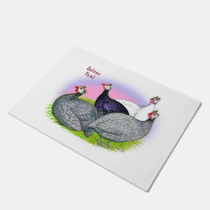 Guinea Fowl Quartet Doormat