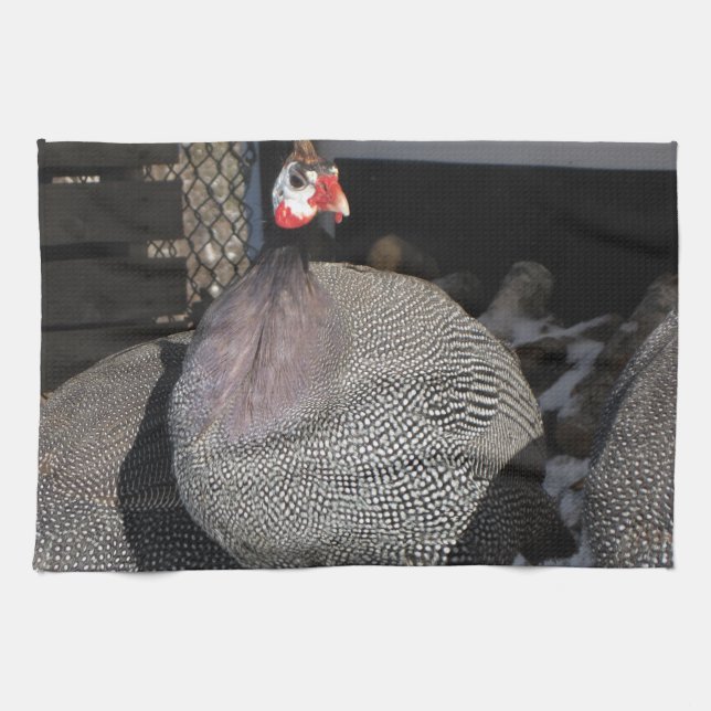 Guinea Fowl Tea Towel (Horizontal)