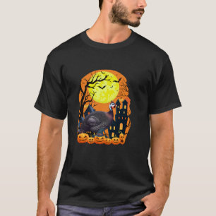Guinea Fowl With Pumpkins Funny Scary Halloween Pa T-Shirt