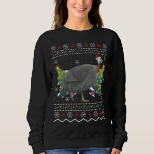Guinea Fowl Xmas Gift Ugly Guinea Fowl Bird Christ Sweatshirt