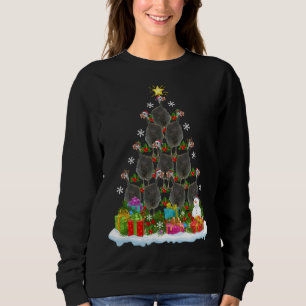 Guinea Fowl Xmas Tree Lighting Santa Guinea Fowl C Sweatshirt