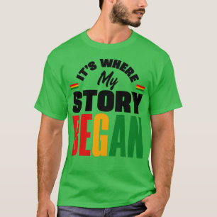 Guinea Guinean Guinea Flag Its Where My Story Bega T-Shirt