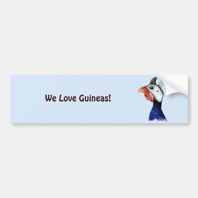 Guinea Head Bumper Sticker (Front)