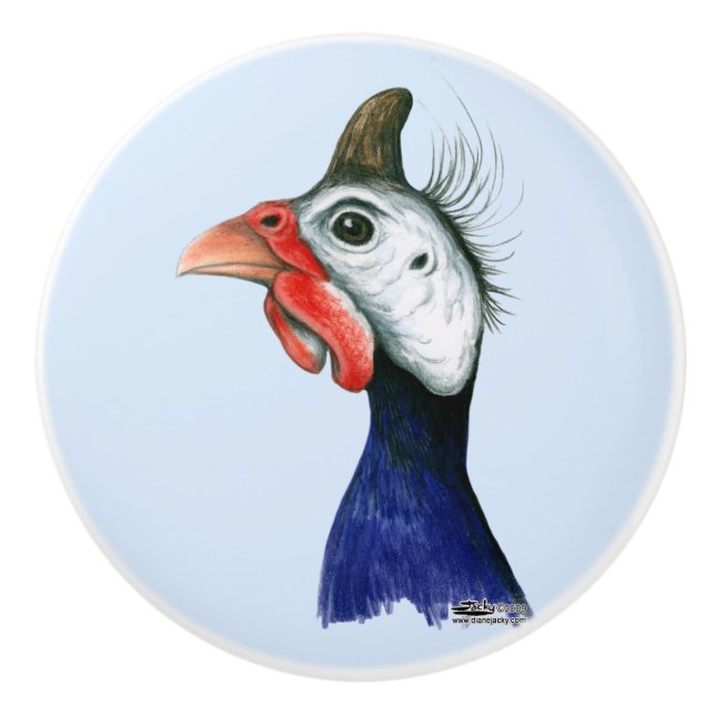 Guinea Head Ceramic Knob (Front)