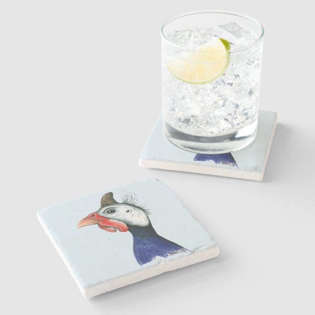 Guinea Head Stone Coaster (Side)