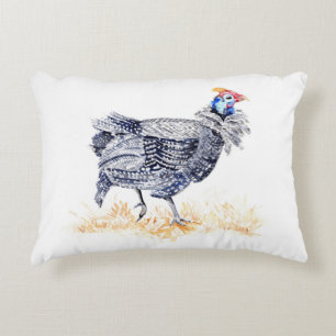 Guinea hen decorative cushion