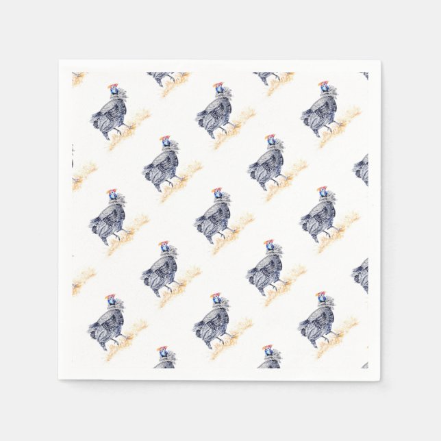 Guinea hen napkin (Front)