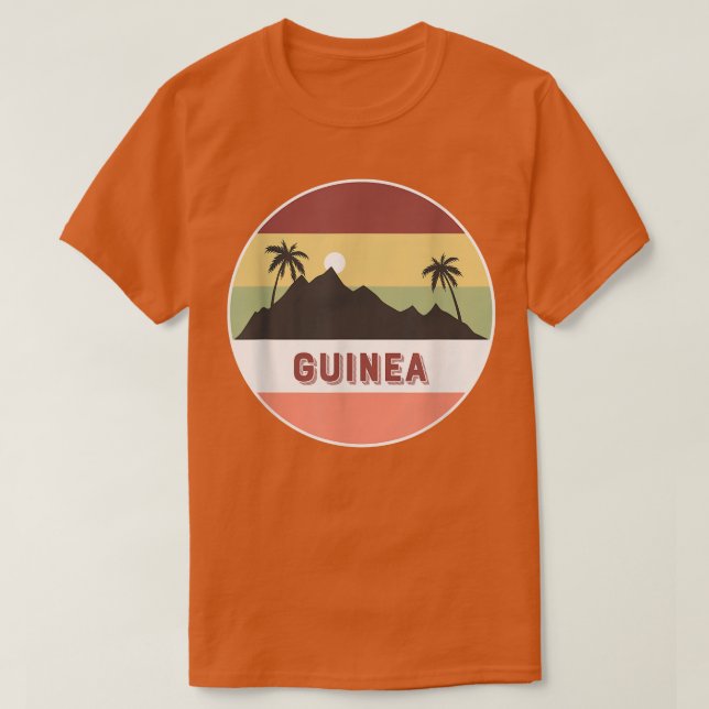 guinea Mountain and Palms  T-Shirt (Design Front)