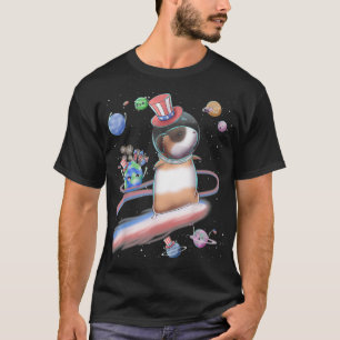 Guinea Pig 4th Of July USA American Flag Space Par T-Shirt