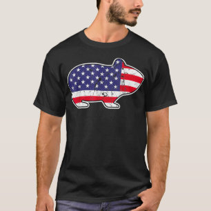 Guinea Pig 4th Of July USA Flag America Patriotic T-Shirt
