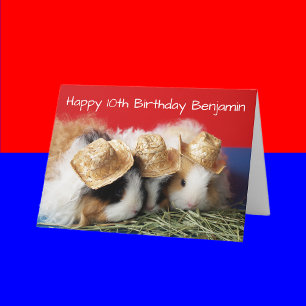 Guinea Pig 8th, 9th, 10th etc. Kid Birthday Card
