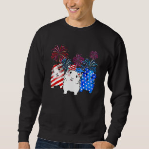 Guinea Pig American Flag 4th Of July Firework Patr Sweatshirt