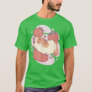 Guinea Pig And Strawberries Strawberry Rodent Pet T-Shirt