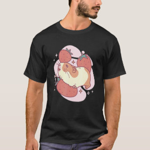 Guinea Pig And Strawberries Strawberry Rodent Pet T-Shirt