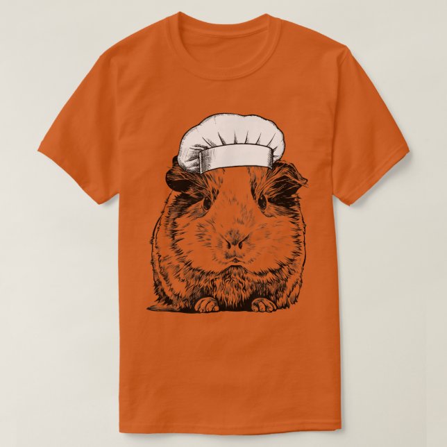 Guinea Pig Animal Chef Funny Cooking Cook  T-Shirt (Design Front)