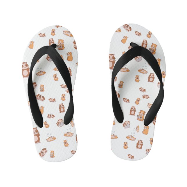 guinea pig army cute pattern kid's jandals (Footbed)
