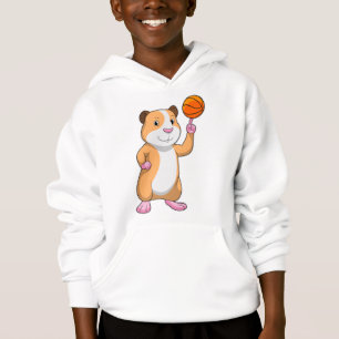 Guinea pig as Basketball player with Basketball.pn